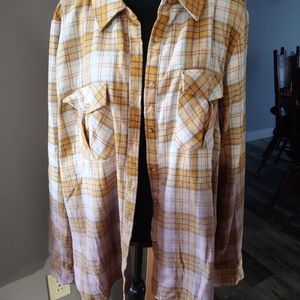 Ombre flannel shirt